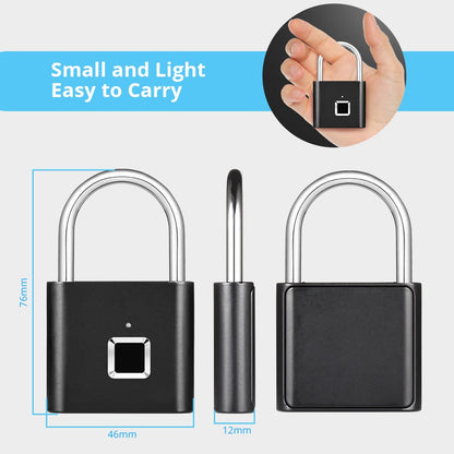 Smart Fingerprint Padlock – Keyless Biometric Security Lock